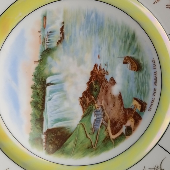 Bavarian Lusterware Niagara Falls Souvenir Plate - Picture 5 of 15